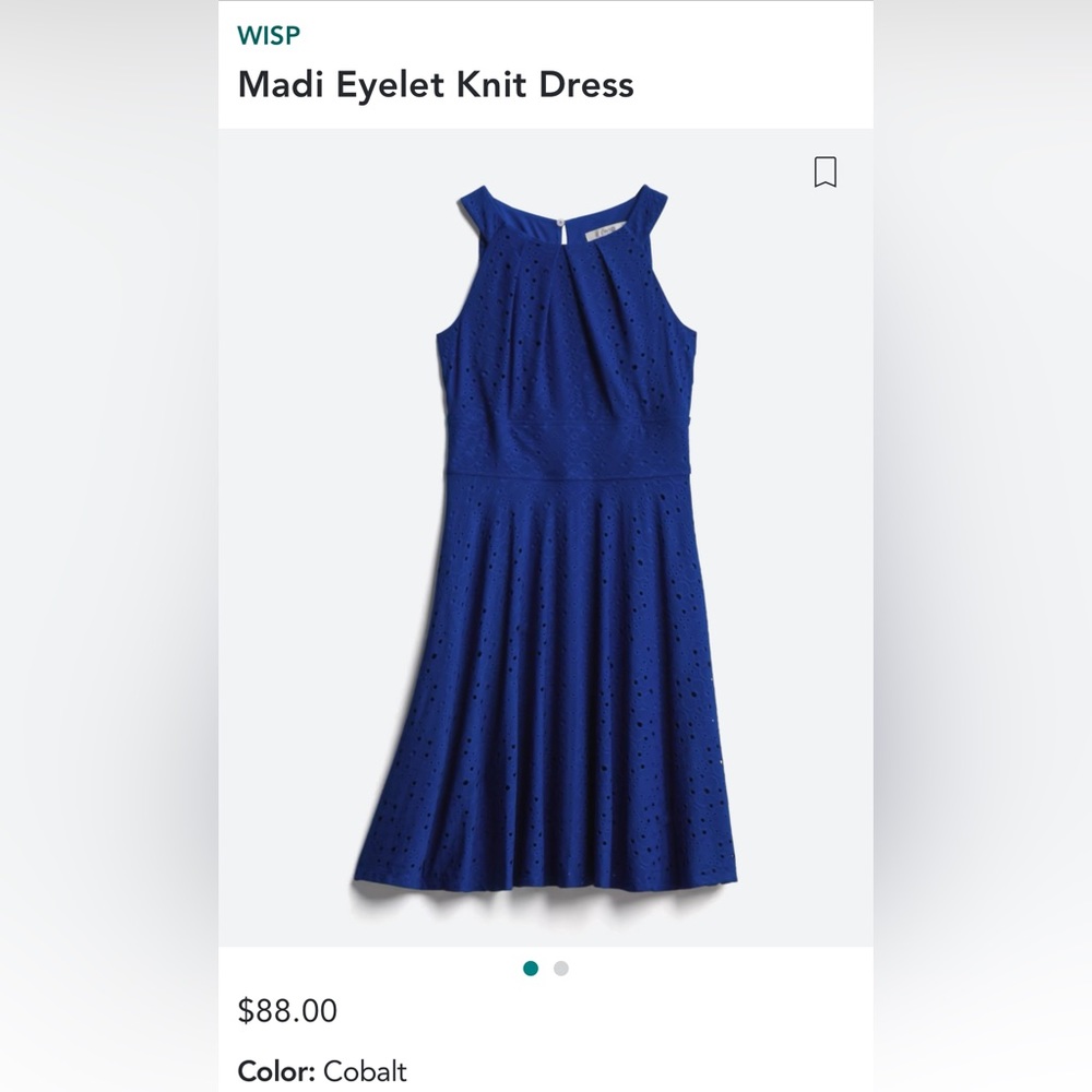 Elegant Blue Midi Dress View 2